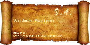 Valdman Adrienn névjegykártya